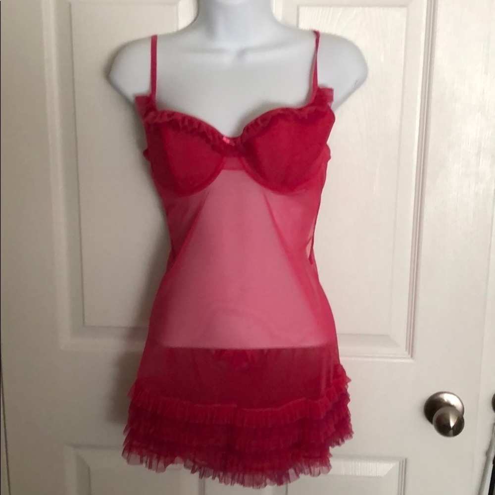 VIctorias Secret Sexy 36C Pink Chemise w/bra